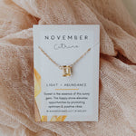 November Birthstone Necklace, Necklace, - Wander + Lust Jewelry