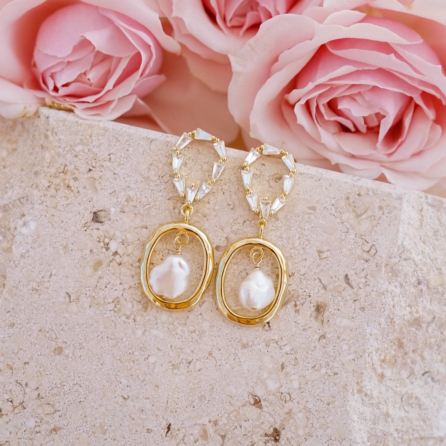 Cassie Pearl Drop Earrings - Wander + Lust Jewelry