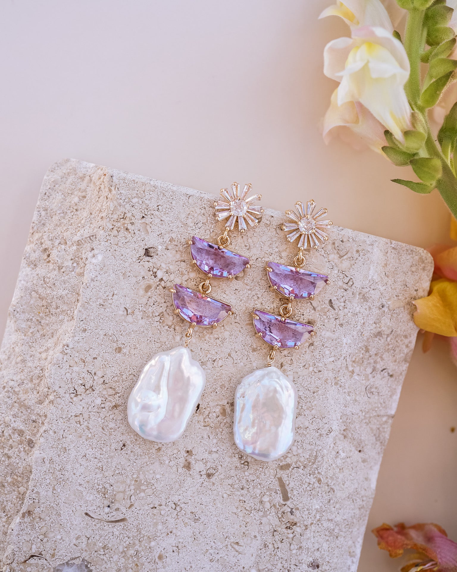 Poppy Pearl Earrings - Wander + Lust Jewelry
