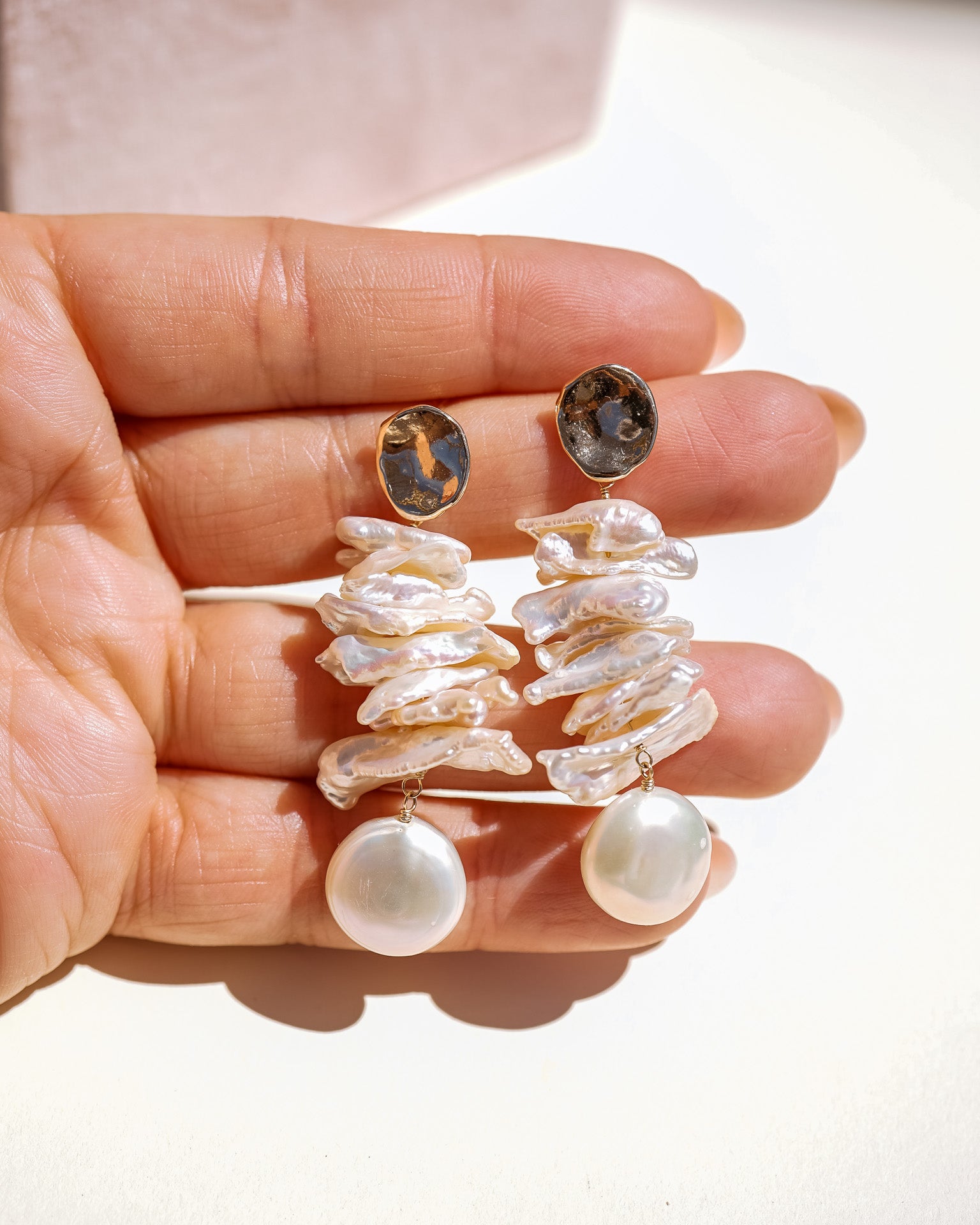 Kiara Pearl Earrings - Wander + Lust Jewelry