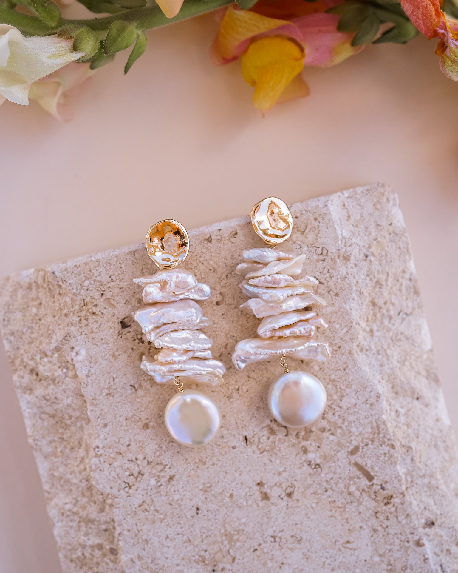 Kiara Pearl Earrings - Wander + Lust Jewelry