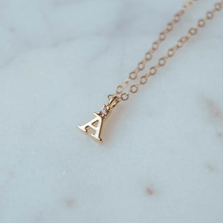 Initial Necklace, Necklace, - Wander + Lust Jewelry