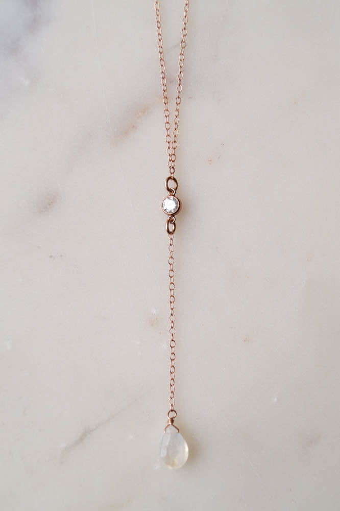 SKYE Moonstone Necklace, Necklace, - Wander + Lust Jewelry