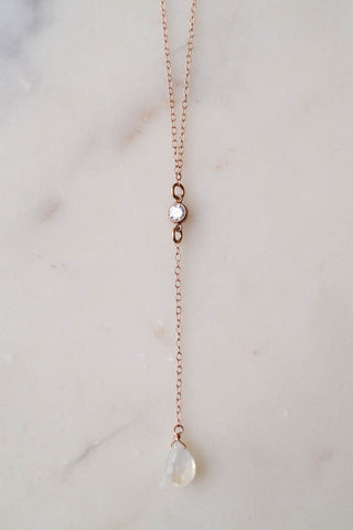 SKYE Moonstone Necklace, Necklace, - Wander + Lust Jewelry
