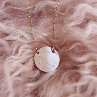 Crescent Moon Necklace, Necklace, - Wander + Lust Jewelry