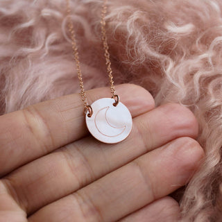 Crescent Moon Necklace, Necklace, - Wander + Lust Jewelry