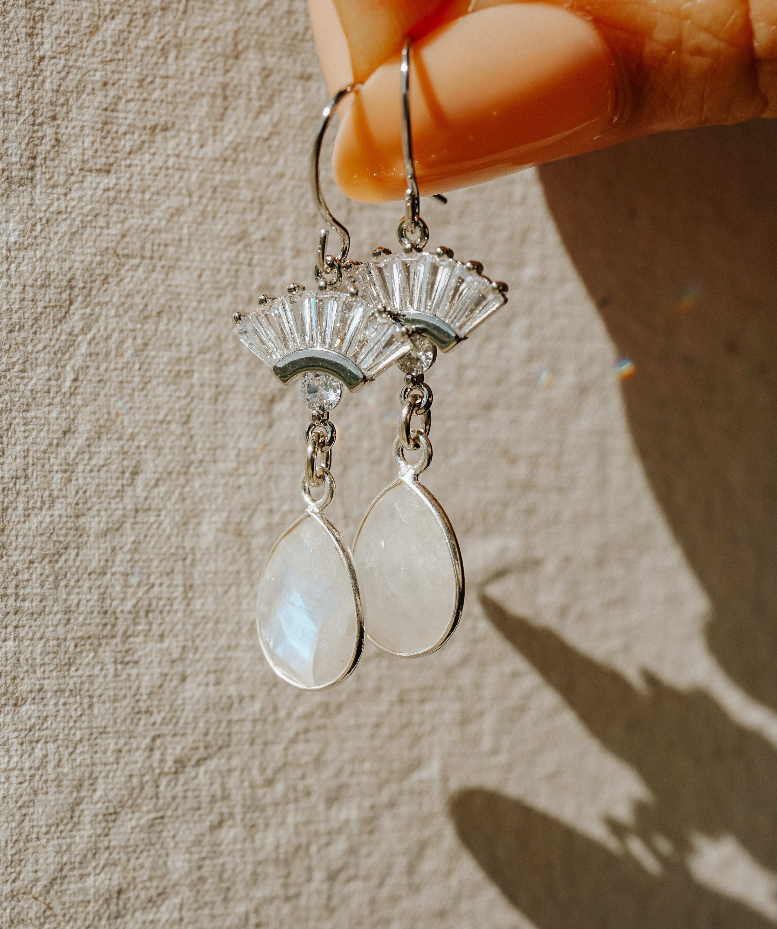 Aria Moonstone Earrings - Wander + Lust Jewelry