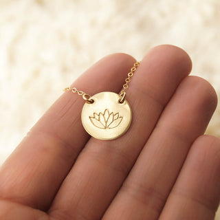 Lotus Flower Necklace, Necklace, - Wander + Lust Jewelry