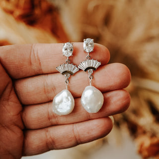 Belle Freshwater Pearl Earrings – Wander + Lust Jewelry