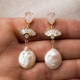 REESE Freshwater Pearl Earrings, Earrings, - Wander + Lust Jewelry