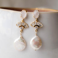 REESE Freshwater Pearl Earrings, Earrings, - Wander + Lust Jewelry
