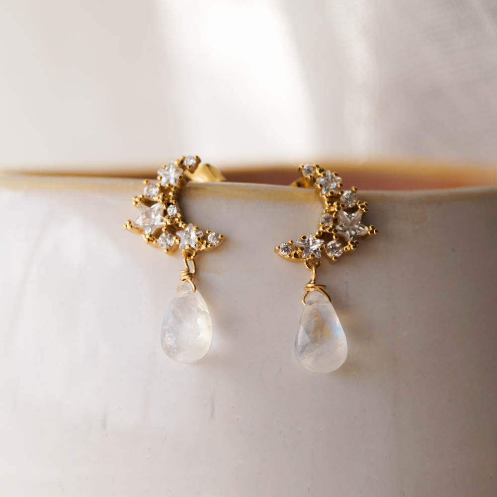 Selene Moon Earrings, Earrings, - Wander + Lust Jewelry