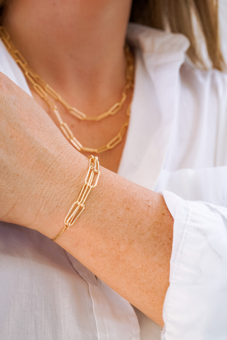 Romy Double Chain Gold Bracelet