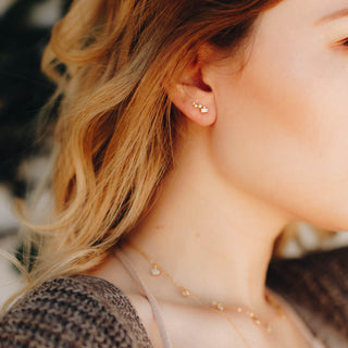 Lucida Tiny Studs, Earrings, - Wander + Lust Jewelry