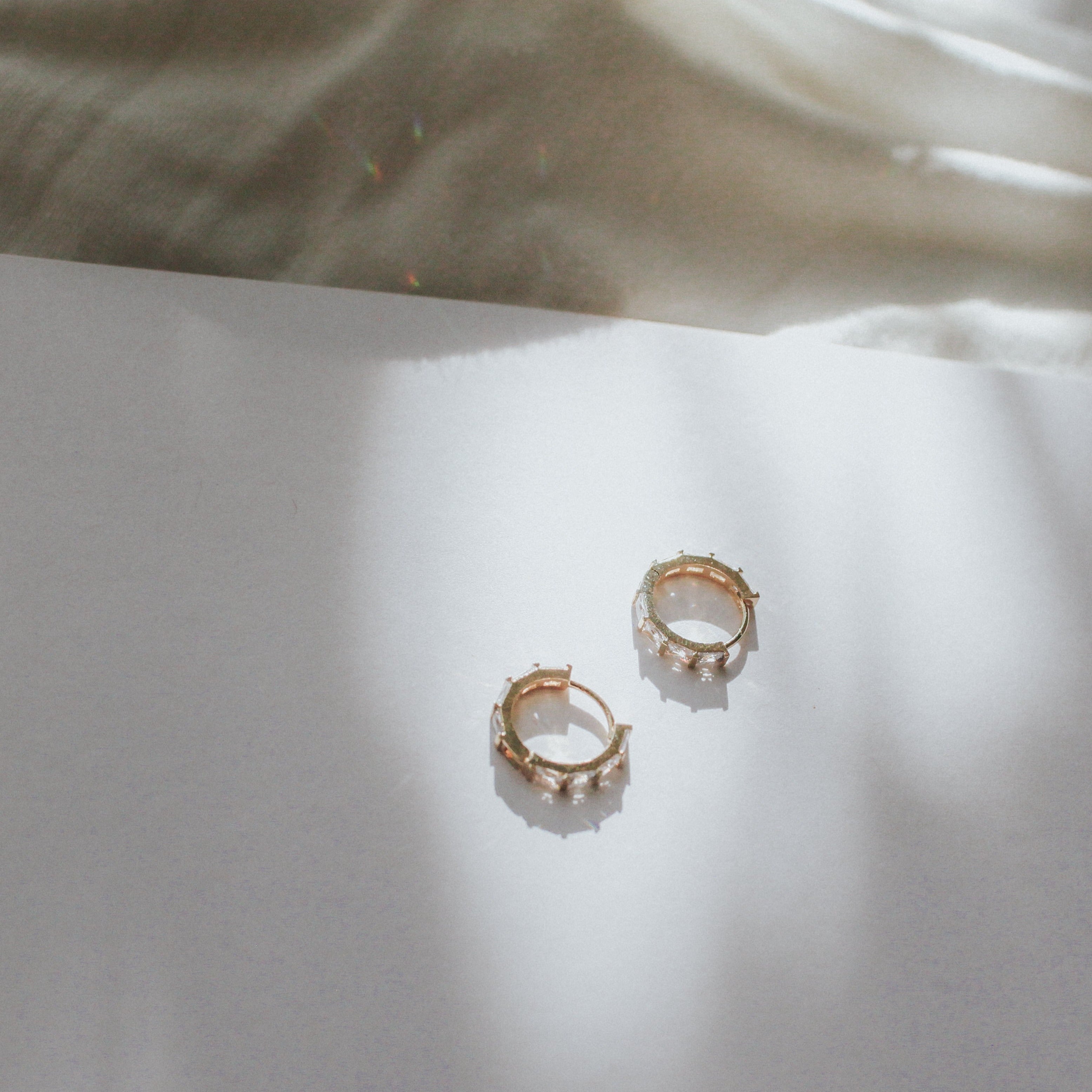 Isla Huggie Hoops, Earrings, - Wander + Lust Jewelry