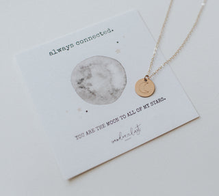 Always Connected Moon Necklace, Necklace, - Wander + Lust Jewelry