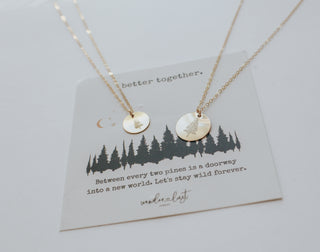 Better Together Pine Tree Necklace Set, Necklace, - Wander + Lust Jewelry