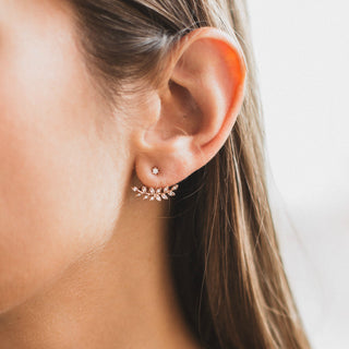 Leaf Ear Jackets, Earrings, - Wander + Lust Jewelry