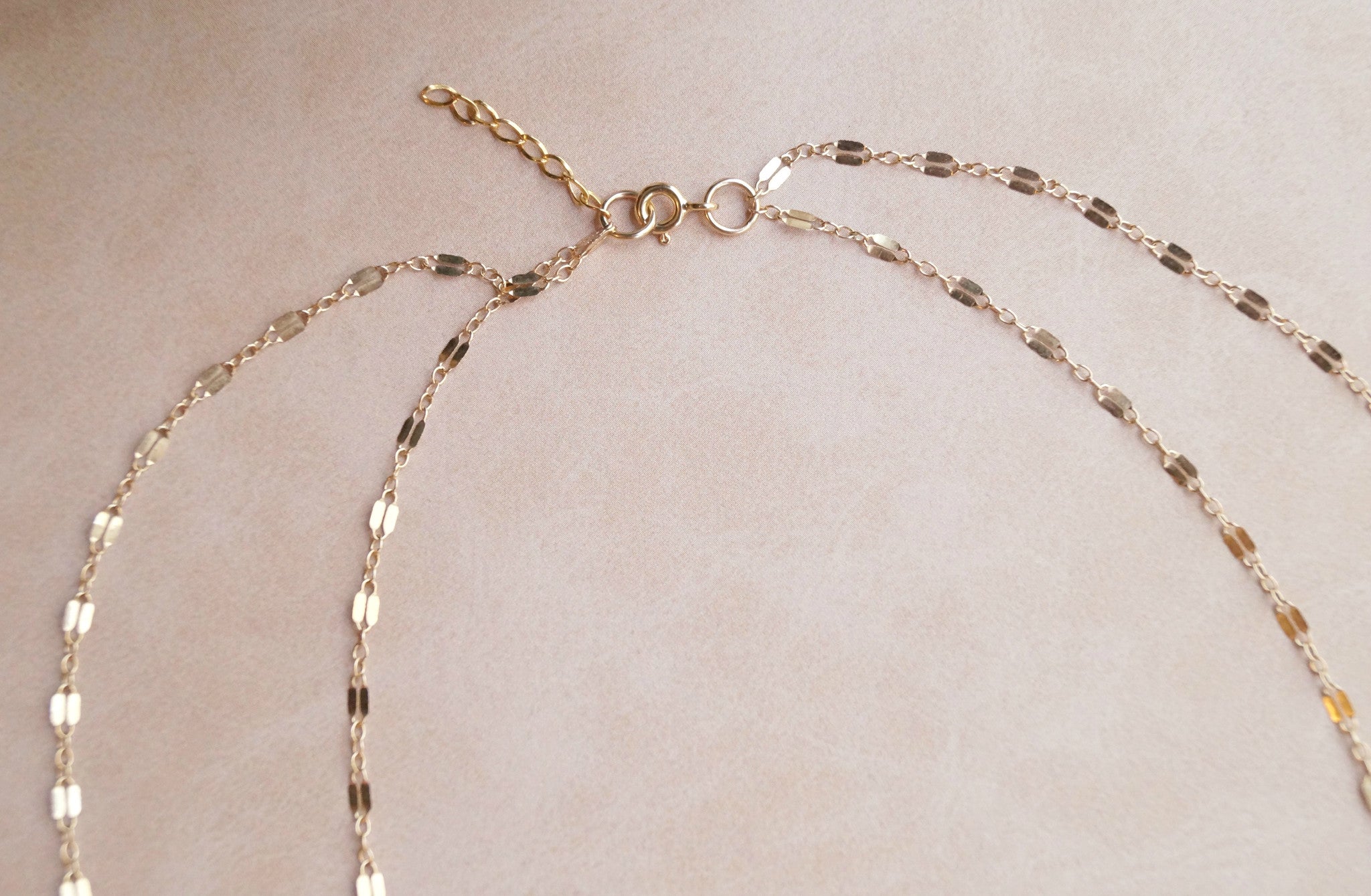 Double Strand Y Necklace, Layered Necklace, - Wander + Lust Jewelry