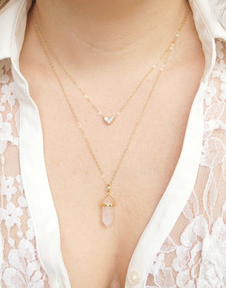 Gold Heart Necklace, Necklace, - Wander + Lust Jewelry