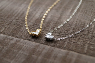 Gold Heart Necklace, Necklace, - Wander + Lust Jewelry