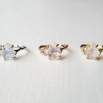 Moonstone Rings in silver, rose gold or yellow gold