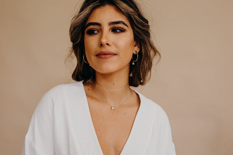 Serafina Opal Hoops, Earrings, - Wander + Lust Jewelry