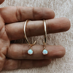 Serafina Opal Hoops, Earrings, - Wander + Lust Jewelry
