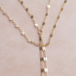 Double Strand Y Necklace, Layered Necklace, - Wander + Lust Jewelry