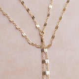 Double Strand Y Necklace, Layered Necklace, - Wander + Lust Jewelry