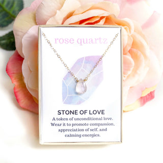 Rose Quartz Healing Jewel Necklace, Necklace, - Wander + Lust Jewelry